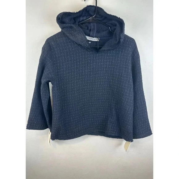 Marella Tweed Hooded Pullover Jacket Midnight Blue - Picture 11 of 16